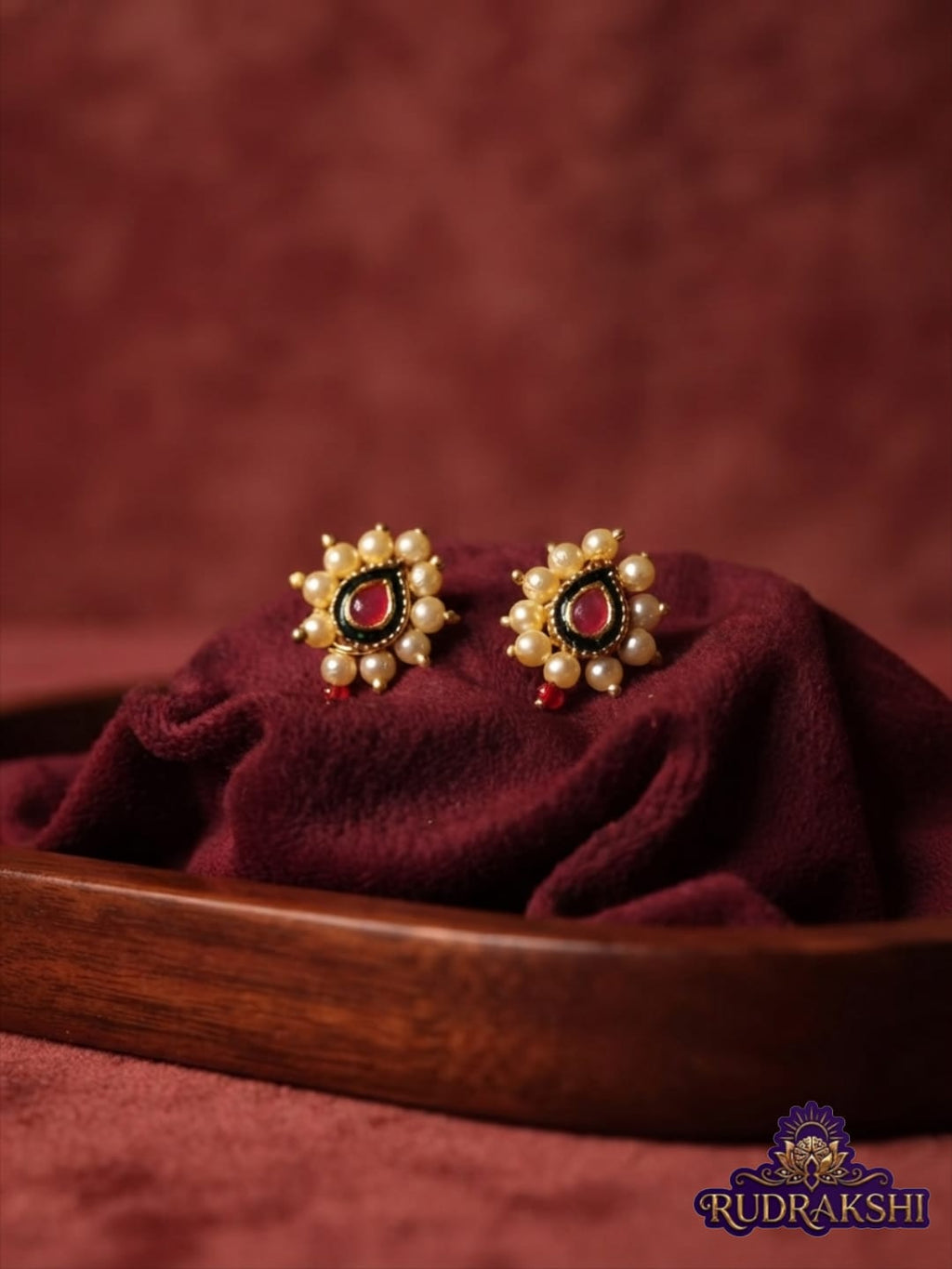 RUDRAKSHI KUDI EARRINGS