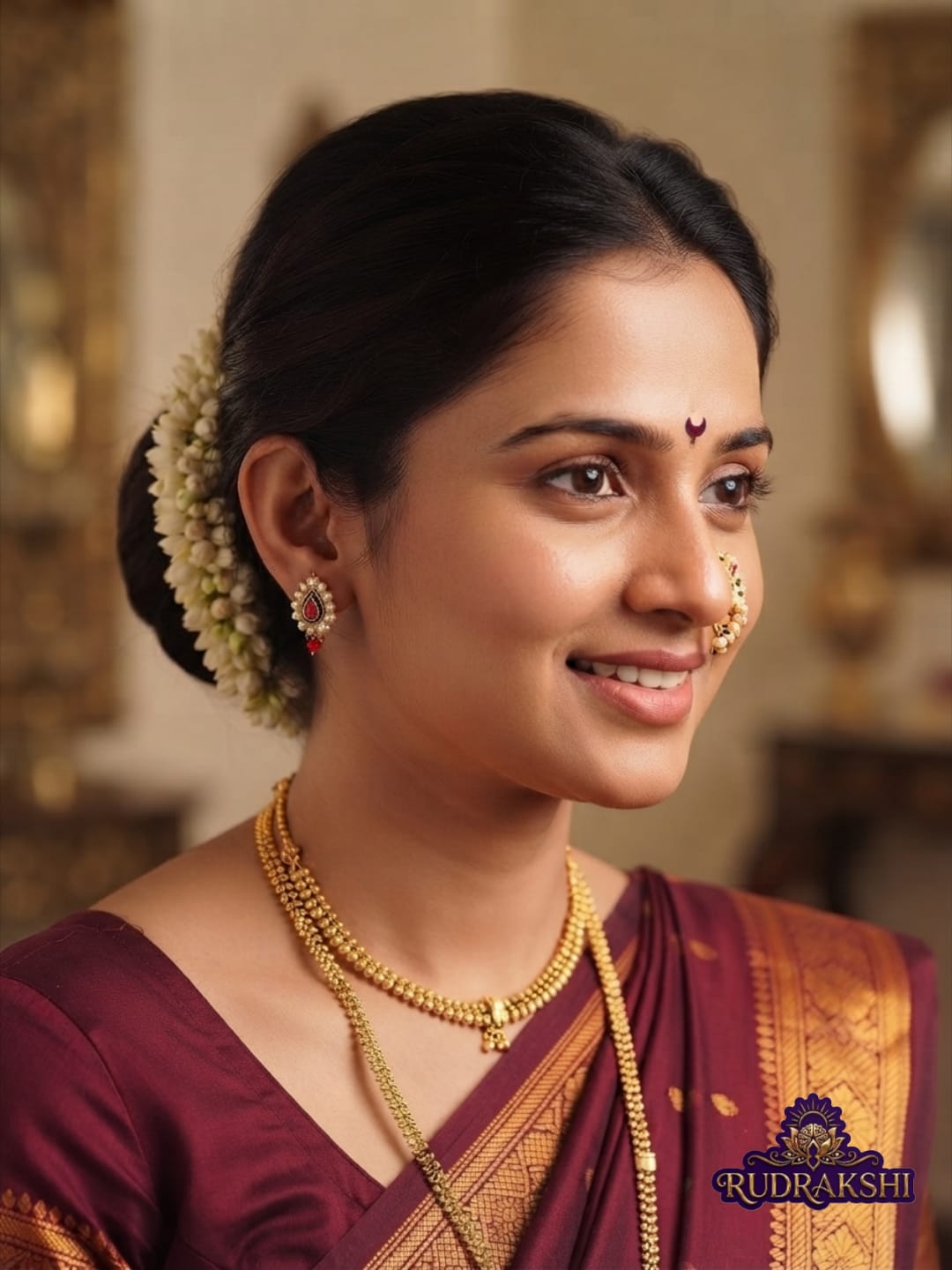 RUDRAKSHI KUDI EARRINGS