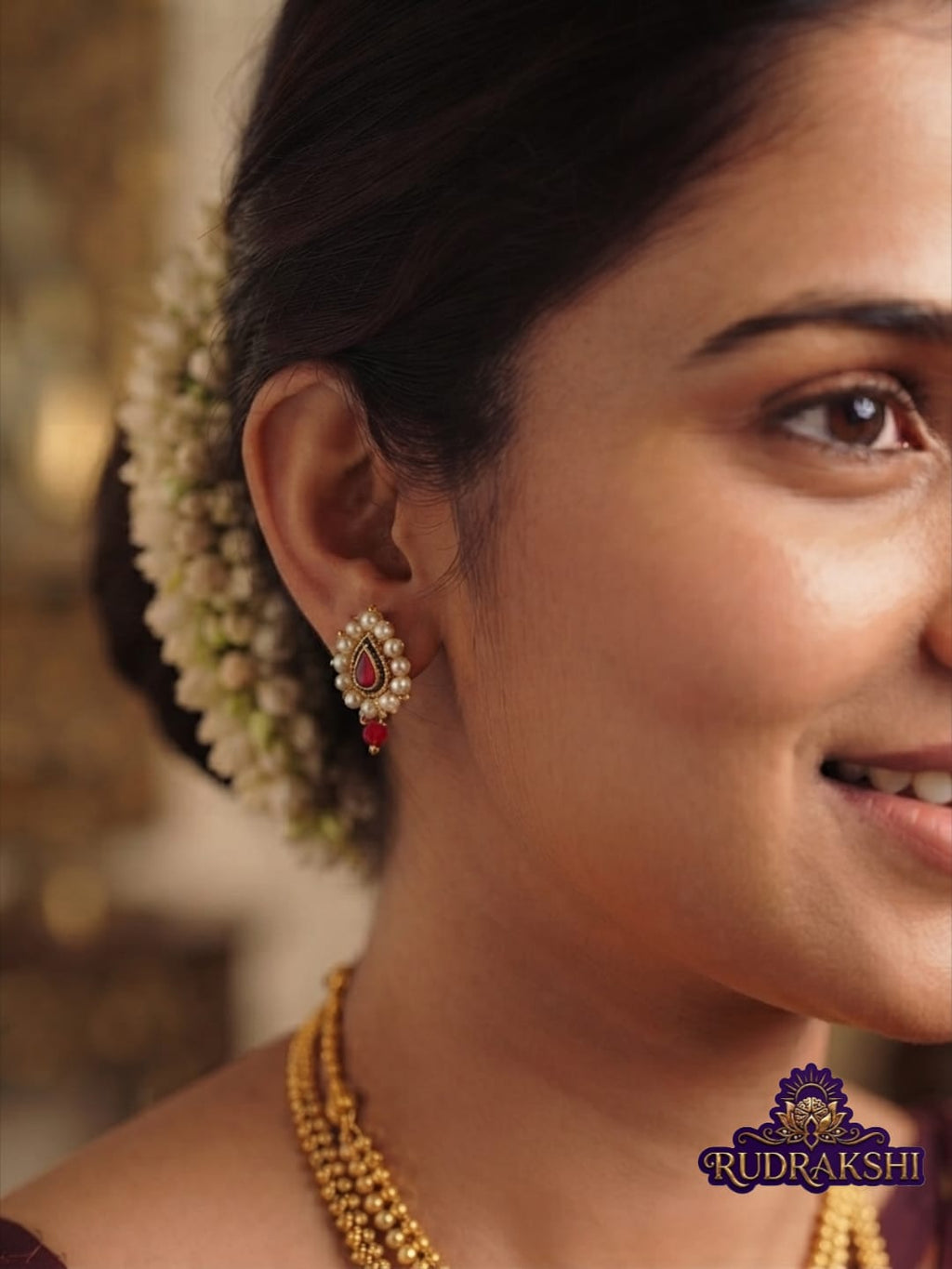 RUDRAKSHI KUDI EARRINGS