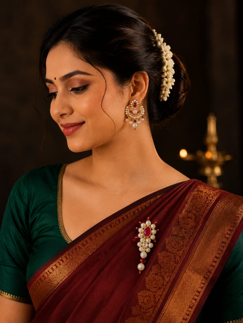 RUDRAKSHI SAREE PIN